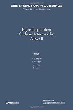 portada High-Temperature Ordered Intermetallic Alloys ii: Volume 81 (Mrs Proceedings) (en Inglés)