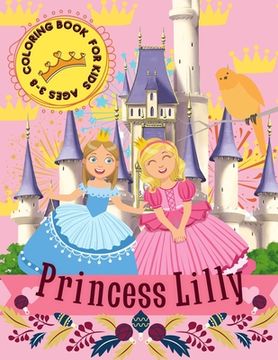 portada Princess Coloring Book: Princess Coloring Book for Girls, Kids, Ages 4-8 (en Inglés)