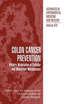 portada Colon Cancer Prevention: Dietary Modulation of Cellular and Molecular Mechanisms (Advances in Experimental Medicine and Biology) (in English)