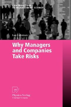 portada why managers and companies take risks (en Inglés)