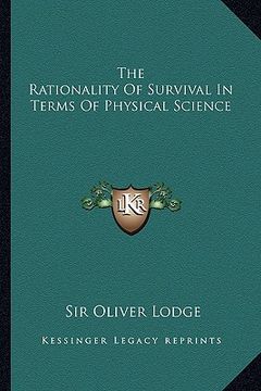 portada the rationality of survival in terms of physical science (en Inglés)