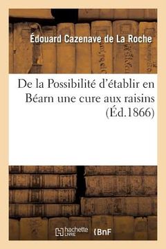 portada de la Possibilité d'Établir En Béarn Une Cure Aux Raisins (in French)