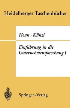 portada Einführung in die Unternehmensforschung I (Heidelberger Taschenbücher)