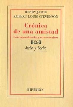 portada crónica de una amistad: correspondencia y otros escritos