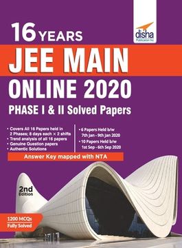 portada 16 JEE Main Online 2020 Phase I & II Solved Papers (en Inglés)