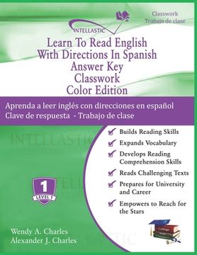 portada Learn To Read English With Directions In Spanish Answer Key Classwork: Color Edition