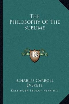portada the philosophy of the sublime (in English)
