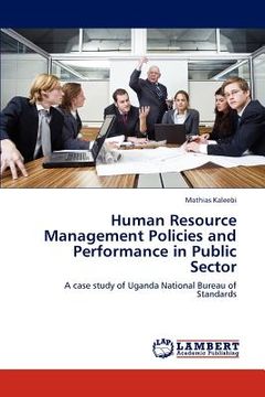 portada human resource management policies and performance in public sector (en Inglés)