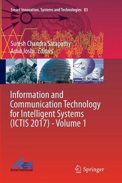portada Information and Communication Technology for Intelligent Systems (Ictis 2017) - Volume 1 (en Inglés)
