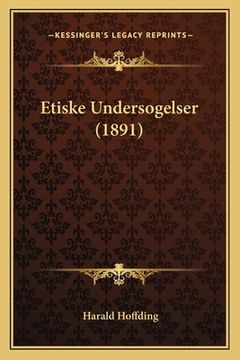 portada Etiske Undersogelser (1891) (en Danés)