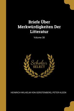 portada Briefe Über Merkwürdigkeiten der Litteratur; Volume 30 (in German)