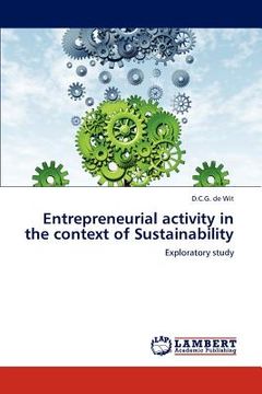portada entrepreneurial activity in the context of sustainability (en Inglés)