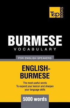portada Burmese vocabulary for English speakers - 5000 words (en Inglés)