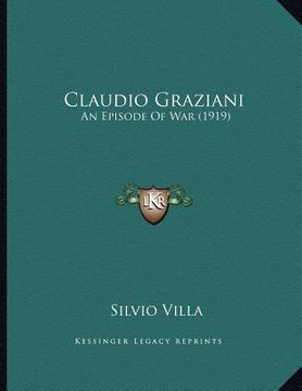 portada claudio graziani: an episode of war (1919) (in English)