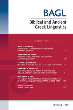 portada Biblical and Ancient Greek Linguistics, Volume 2 (in English)