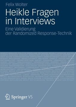 portada Heikle Fragen in Interviews: Eine Validierung der Randomized Response-Technik (German Edition)