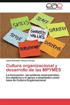 portada cultura organizacional y desarrollo de las mpymes