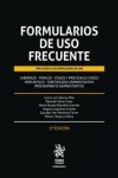 portada Formularios de uso Frecuente 3ª Edición 2018