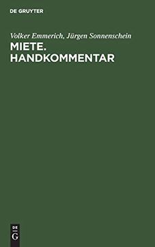 portada Miete. Handkommentar: Ã â§ã â§ 535-580A Bgb, 2. Wohnraumkã Â¼Ndigungsschutzgesetz (German Edition) [Hardcover ] (en Alemán)