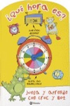 portada ¿Qué hora es?: Juega y aprende con Croc y Bot (Castellano - Bruño - Albumes - Libro Reloj)