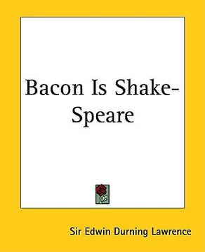 portada bacon is shake-speare (en Inglés)