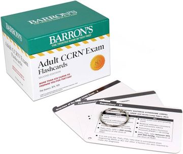 portada Adult Ccrn Exam Flashcards, Third Edition: Up-To-Date Review and Practice + Sorting Ring for Custom Study (Barron's Test Prep) (en Inglés)