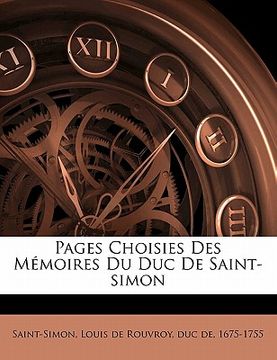 portada Pages choisies des Mémoires du duc de Saint-Simon (en Francés)