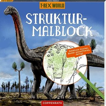 portada Struktur-Malblock: Schablone Drunter, Muster Schraffieren, Fertig! (T-Rex World) (en Alemán)