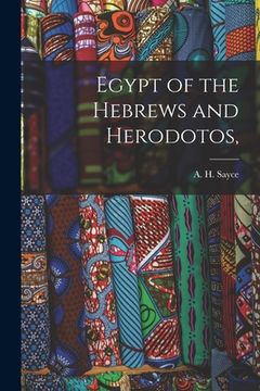 portada Egypt of the Hebrews and Herodotos, (en Inglés)