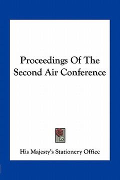 portada proceedings of the second air conference (en Inglés)