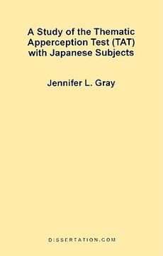 portada a study of the thematic apperception test (tat) with japanese subjects