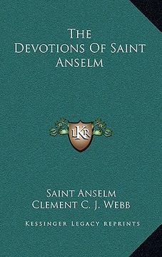 portada the devotions of saint anselm (en Inglés)