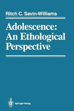 portada Adolescence: An Ethological Perspective (en Inglés)