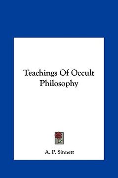 portada teachings of occult philosophy (in English)