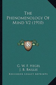 portada the phenomenology of mind v2 (1910) the phenomenology of mind v2 (1910)