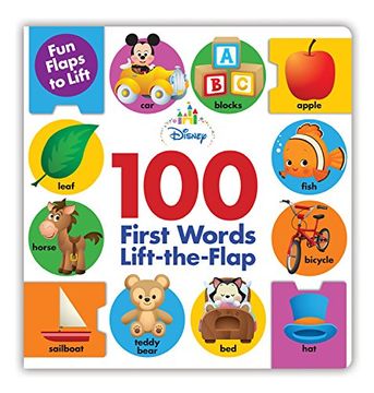 portada Disney Baby: 100 First Words Lift-The-Flap (en Inglés)