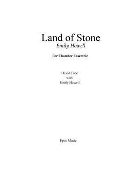 portada Land of Stone: For Chamber Ensemble (in English)