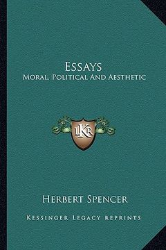 portada essays: moral, political and aesthetic (in English)