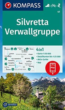 portada Kompass Wanderkarte 41 Silvretta, Verwallgruppe 1: 50. 000 (en Alemán)
