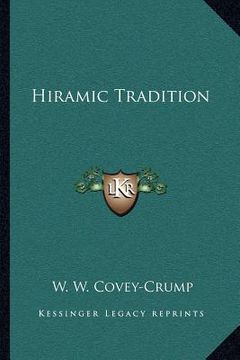 portada hiramic tradition (in English)