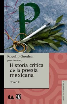 portada Historia Critica de la Poesia Mexicana Tomo ii (in Spanish)