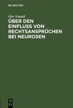 portada Über den Einfluß von Rechtsansprüchen bei Neurosen (en Alemán)