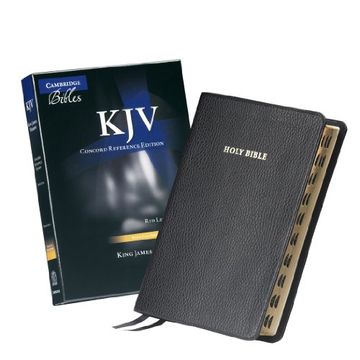 portada Kjv Concord Reference Bible, Black Calf Split Leather, Red-Letter Text, Thumb Index, Kj564: Xri 