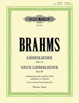 portada Liebeslieder / Neue Liebeslieder op. 52 / 65: Walzer für 4 Singstimmen und Klavier zu 4 Händen (in German)