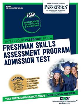 portada Freshman Skills Assessment Program Admission Test (Fsap) (en Inglés)