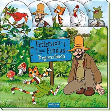 portada Trötsch Pettersson und Findus Registerbuch mit Klappen: Entedeckerbuch Beschäftigungsbuch Spielbuch Bilderbuch (en Alemán)