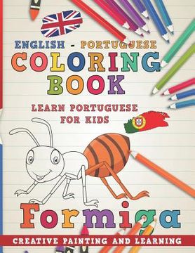 portada Coloring Book: English - Portuguese I Learn Portuguese for Kids I Creative Painting and Learning.