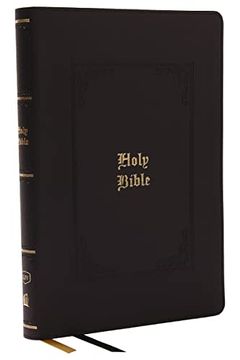 portada Kjv Bible, Giant Print Thinline Bible, Vintage Series, Leathersoft, Black, red Letter, Thumb Indexed, Comfort Print: King James Version (in English)