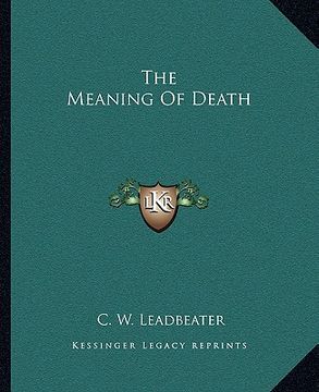 portada the meaning of death (in English)