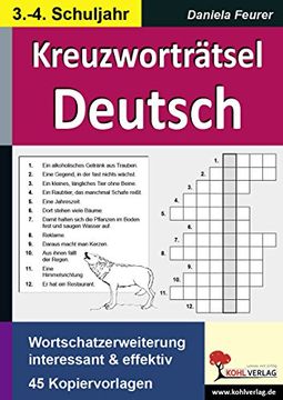 portada Kreuzworträtsel Deutsch 3.-4. Schuljahr: Wortschatzerweiterung interessant und effektiv (in German)